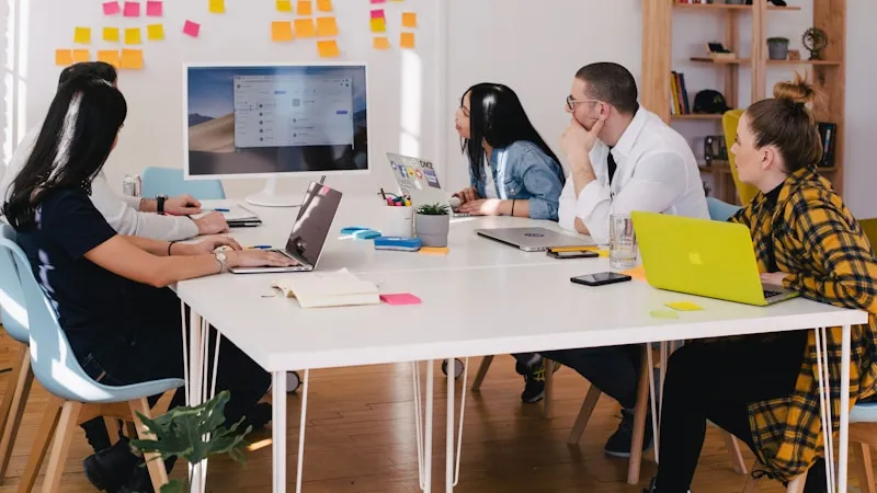 Business team evaluating vendor options and looking for validation