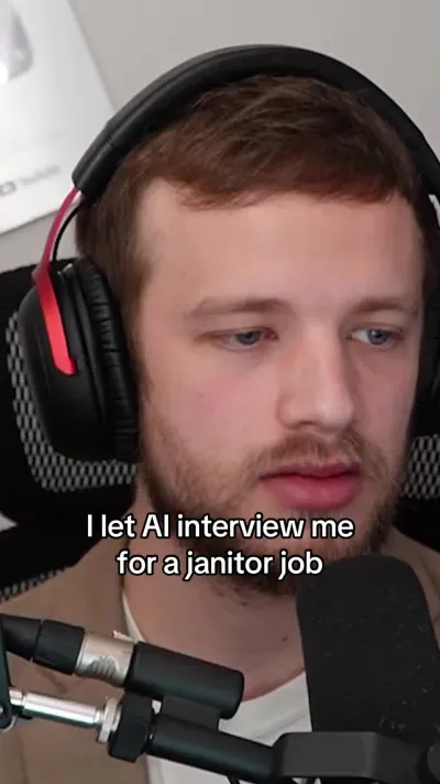 I let AI interview me for a janitor job. (Husk on TikTok)